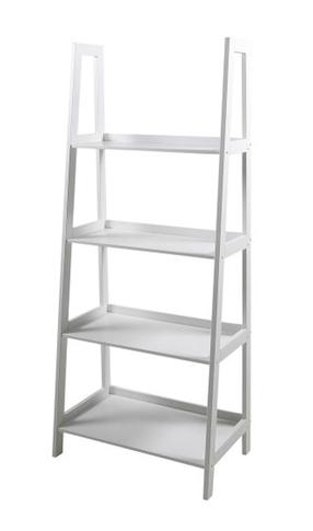 Pastatoma lentyna Home4you Wally, balta sp., 130 cm x 40 cm x 63 cm