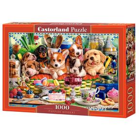 Пазл Castorland Puppies Dessert, 47 см x 68 см, 1000 шт., многоцветный