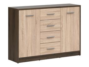 Komoda Nepo Plus, ruda/rusva, 34 cm x 118.5 cm x 84 cm