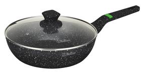 Keptuvė su dangčiu Bollire Venezia BR1010, 28 cm, aliuminis/marmuras