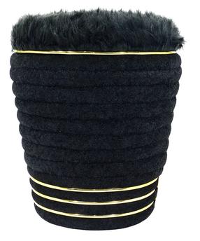 Pufas Kayoom Doric 335 76SMS-BLK, aukso sp./juoda sp., 42 cm x 42 cm x 50 cm