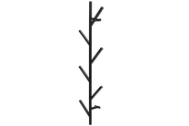 Sieninė drabužių kabykla 4Living 651124, 78.5 cm, juoda sp.