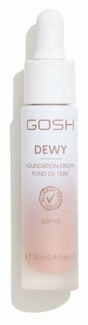 Skystas makiažo pagrindas Gosh Dewy, SPF 15, deep sp., 010, 12 g