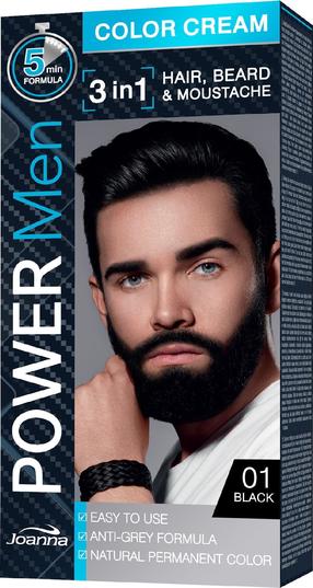 Bārdas krāsa Joanna Power Men, 01, 30 ml