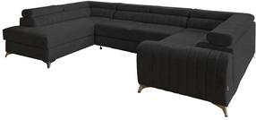 Kampinė sofa Louis Vero 5, tamsiai pilka sp., kairinė, 202 x 347 cm x 92 cm