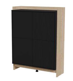 Komoda Cama Porto, ąžuolo sp./juoda sp., 130 cm x 100 cm x 38 cm