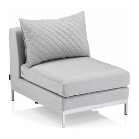 Modulinės sofos dalis Kettler Ego, sidabro sp./pilka sp., 69 cm x 96 cm x 70 cm