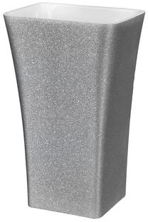 Vonios praustuvas Besco Assos Glam, akmens masė, 50 cm x 40 cm x 85 cm, sidabro sp.
