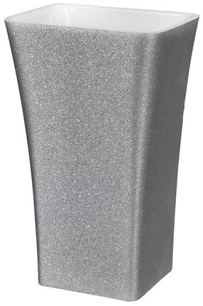 Vonios praustuvas Besco Assos Glam, akmens masė, 50 cm x 40 cm x 85 cm, sidabro sp.