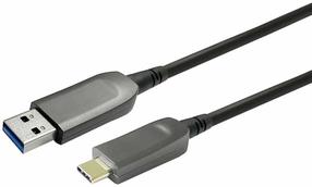 Kabelis Vivolink USB Type-A Male (vyriška), USB Type-C Male (vyriška), 15 m, juoda sp.