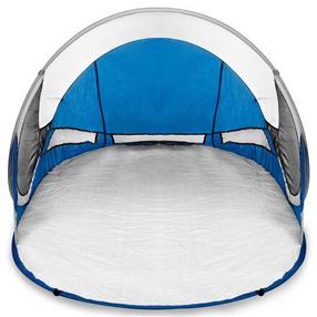 Keturvietė palapinė Spokey Stratus UV40 Beach 926784, mėlyna/balta, 120 cm x 90 cm x 195 cm