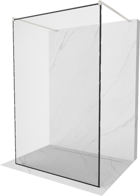 Dušo sienelė Mexen Kioto Walk-in, 120 cm x 200 cm, brushed nickel sp./grūdintas