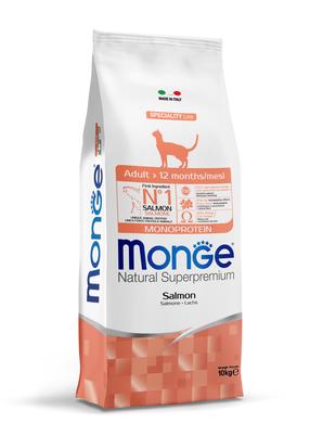 Sausas kačių maistas Monge Natural Monoprotein, lašiša, 10 kg