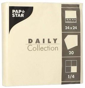 Popierinės servetėlės Pap Star Daily Collection, 24 cm x 24 cm, šampano sp., 20 vnt.