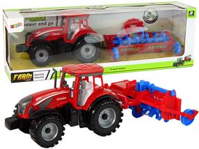 Игрушечный трактор Lean Toys Farm 14844, синий цв./черный цв./красный цв.