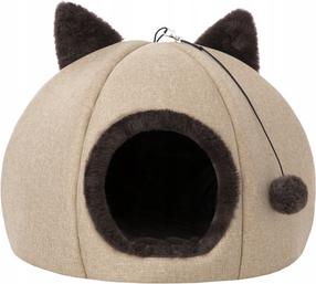 Kaķu māja Doggy Kitty Head KITBEZ1, gaiši brūna krās., 40 cm x 40 cm