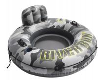 Pripučiamas čiužinys Intex Camo River Run, juoda sp./pilka sp., 135 cm x 135 cm