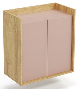 Spintelė Mobius 2D, ąžuolo sp./rožinė sp., 78 cm x 41 cm x 83 cm