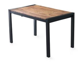 Stalas išskleidžiamas Kalune Design Silva 1011, ruda sp./juoda sp., 1200 - 1870 mm x 740 mm x 750 mm