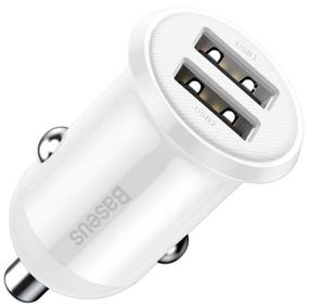 Auto laadija Baseus 12-24V 2xUSB 4.8A, 2 x USB, valge v.