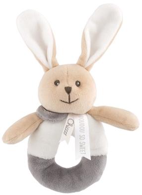 Погремушка Chicco My Sweet Doudou Rabbit, коричневый цв./белый цв./серый цв.