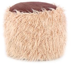 Pufs Kayoom Bobtail 125, brūna krās./bēša krās., 45 cm x 45 cm x 38 cm