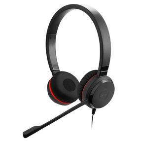 Vadu austiņas Jabra Evolve 30 II MS Stereo, melna krās./sarkana krās.