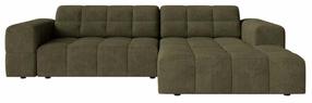 Kampinė sofa Cosmopolitan Design Chicago Eden 12, alyvuogių žalia sp., dešininė, 167 x 234 cm x 78 cm