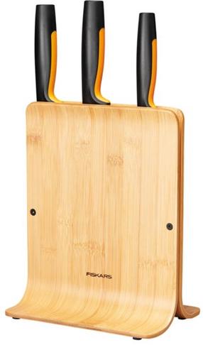 Virtuvinių peilių komplektas Fiskars Functional Form Bamboo Knife Set 1057553, 3 vnt.