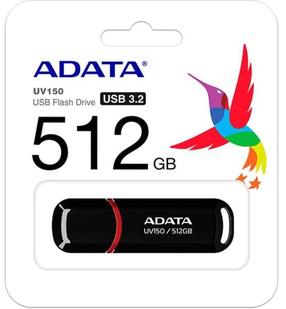 USB mälupulk Adata UV150 852337, must v., 512 GB