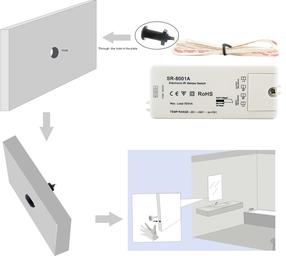 Led sloksnes slēdzis SR-8001A-DC, balta krās.