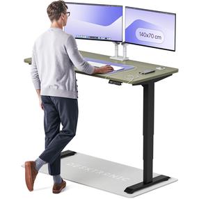 Kompiuterio stalas reguliuojamo aukščio Desktronic HomePro 829 53, 140 cm x 70 cm, 126 cm, juoda sp./žalia sp.