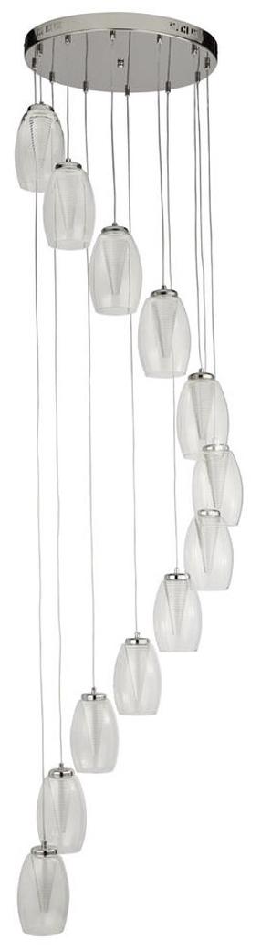 Šviestuvas kabinamas Searchlight Cyclone 97291-12CL, LED, 3000 °K, 12 x 60 W, skaidri sp. / chromo sp.