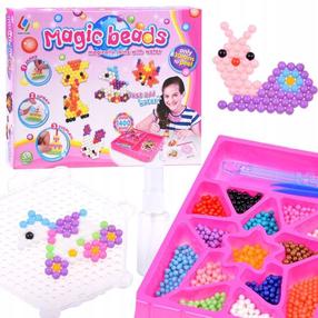 Ūdens pērlīšu komplekts Jokomisiada Magic Beads, daudzkrāsaina