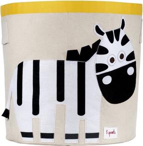 Корзина, для игрушек Zebra, белый цв./черный цв./желтый цв., 43 x 43 x 44.5 см