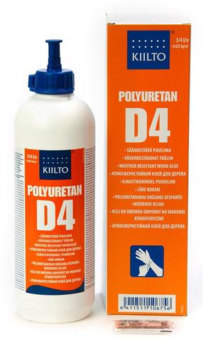 Клей монтажные Kiilto D4, 0.75 л, желтый цв.