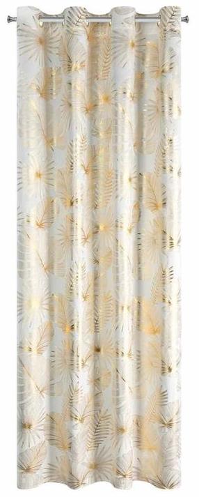 Naktinė užuolaida Zaria, aukso sp./balta sp., 140 cm x 250 cm