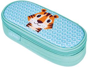Пенал Herlitz Cute Animals Tiger, 21.5 см x 9.5 см, синий цв.