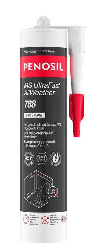 Klijai Penosil MS UltraFast AllWeather 788, 0.290 l, balta sp.