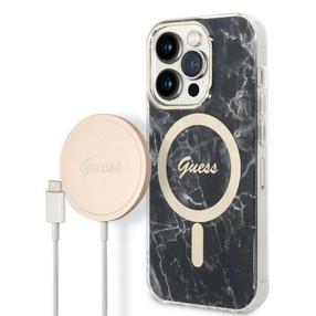Telefona maciņa un lādētāja komplekts Guess GUBPP14XHMEACSK, melna krās., Apple