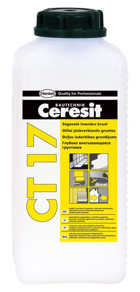 Gruntas giluminis Ceresit CT17, gelsva sp., 2 l