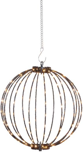 Dekoracija "Kamuolys" Finnlumor su LED apšvietimu, 50 cm, 50 cm, juoda sp.