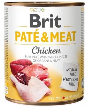 Šlapias šunų maistas Brit Care Paté & Meat DLZRITKMP0049, vištiena, 0.8 kg