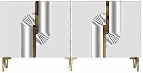 Консольный стол Kalune Design Meyra 150, золотой цв./белый цв., 32 см x 150 см x 75 см