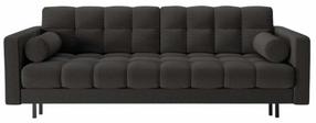 Sofa-lova Cosmopolitan Design Bali Neve 97, juoda sp./tamsiai pilka sp., 84 x 222 cm x 105 cm