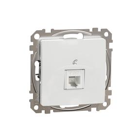 Tālruņa ligzda Schneider Electric Sedna Design, balta krās.