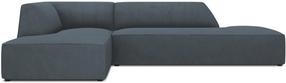 Kampinė sofa Micadoni Home Ruby Modular 4 Seats, mėlyna sp., kairinė, 273 x 180 cm x 69 cm
