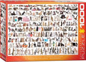 Пазл Eurographics The World Of Cats 6000-0580, 67.6 см x 48.9 см, 1000 шт., многоцветный