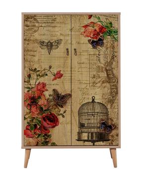 Spintelė Kalune Design Multibox 734, ruda sp./įvairių spalvų, 36 cm x 80 cm x 127 cm