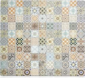 Разделочная доска Zeller Mosaic, синий цв./коричневый цв./oранжевый цв., 56 см x 50 см